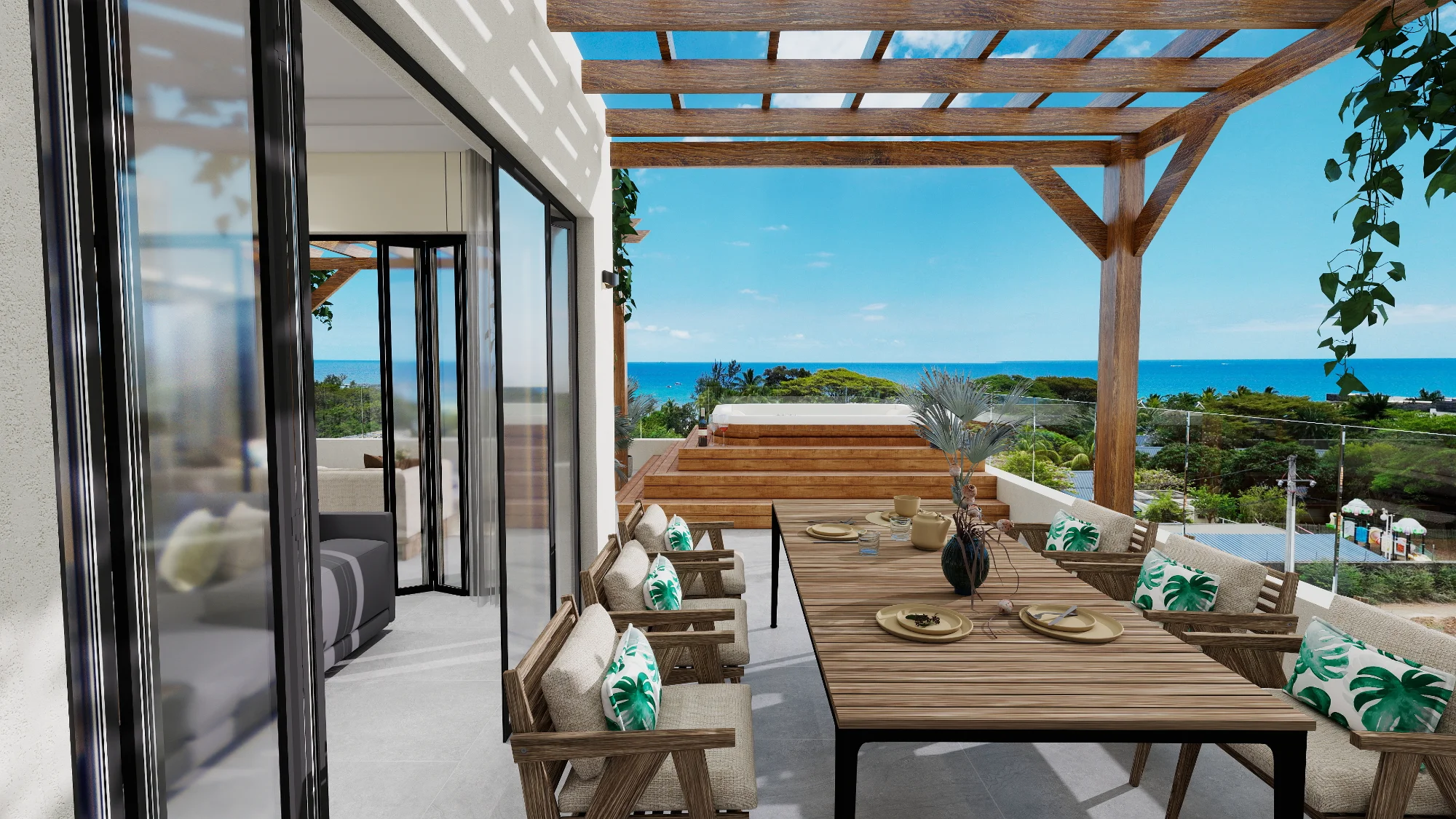 Coral Reef Apartments terrace view